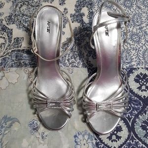 Silver dress heels